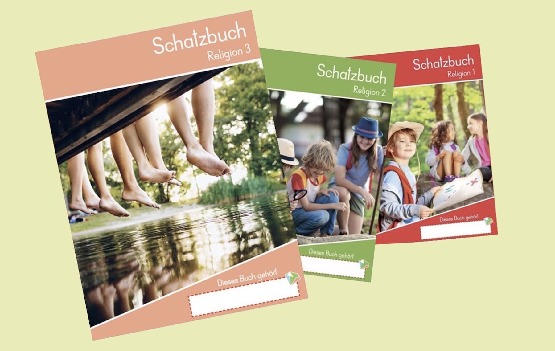 Dekorativbild: Deckblatt der Schatzbücher 3, 2, 1