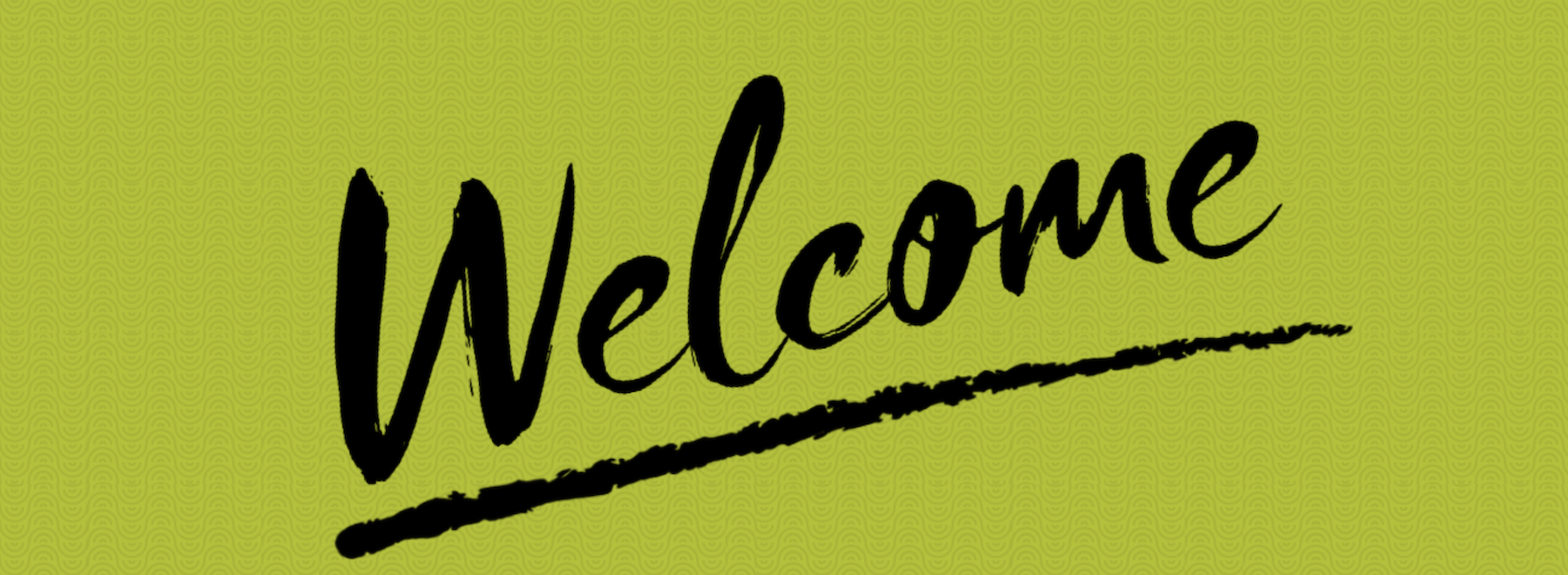 Dekorativbild mit der Aufschrift "Welcome"