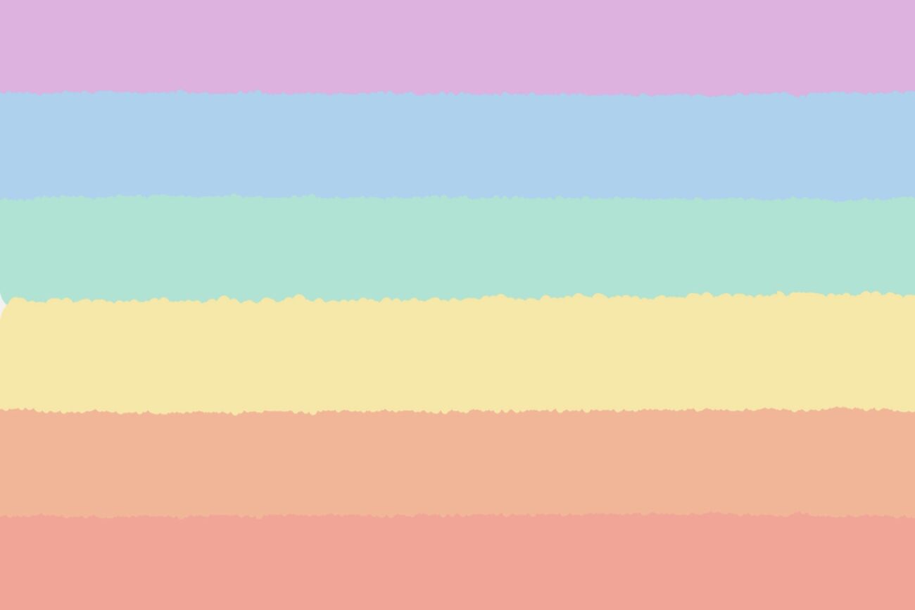 Regenbogenfarben als Streifen