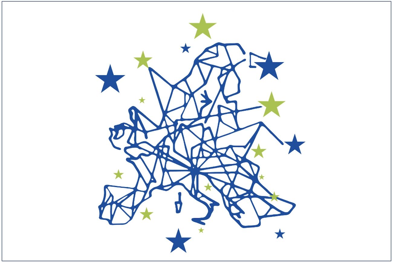 Dekorativbild: Europa mit Sternensymbolen