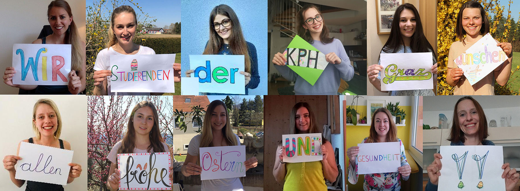 Wir Studierende der KPH Graz wünschen allen frohe Ostern und Gesundheit!!