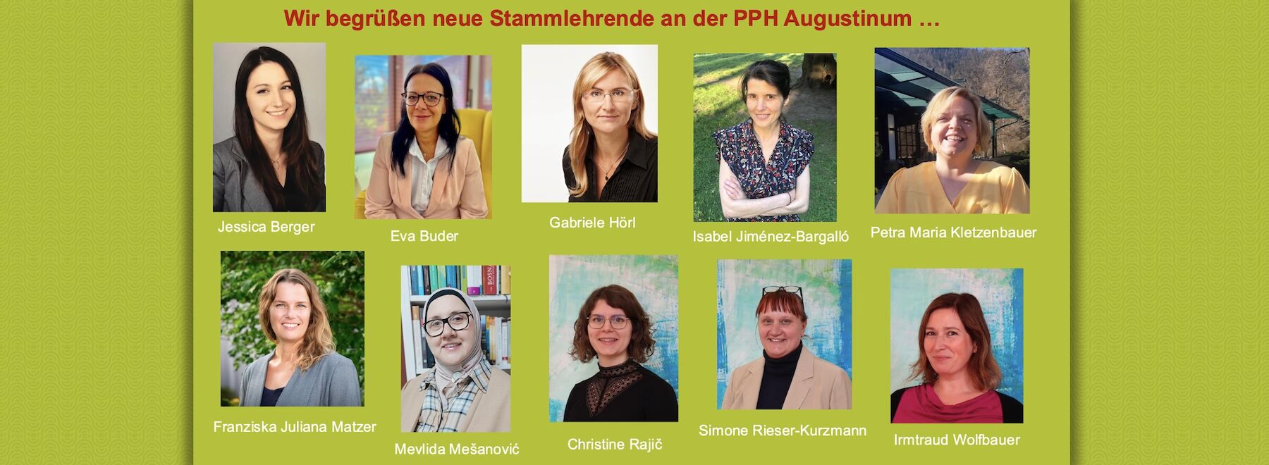 WELCOME - PPH Augustinum begrüßt neue Stammlehrende