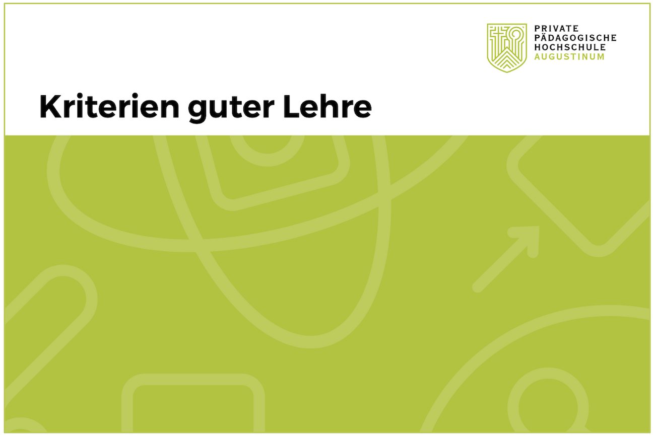 Titelbild Folder Kriterien guter Lehre
