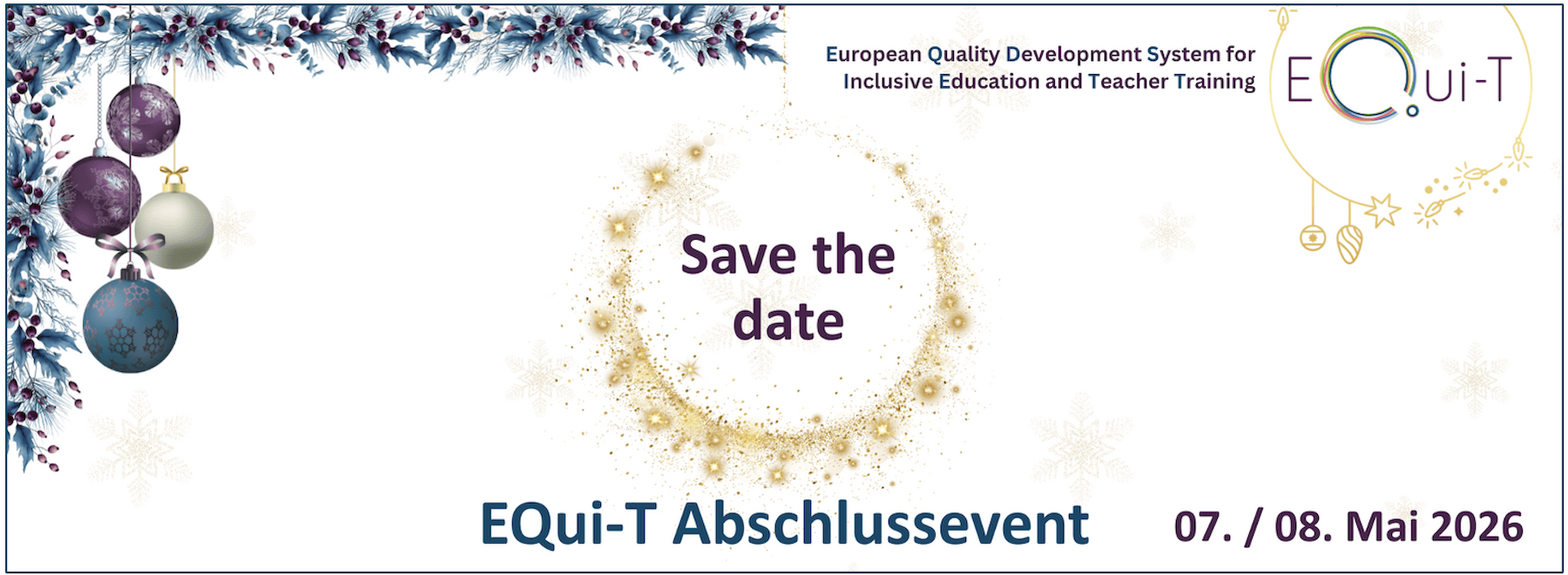 Dekorativbild: Einladungskarte Save the date zu EQui-T