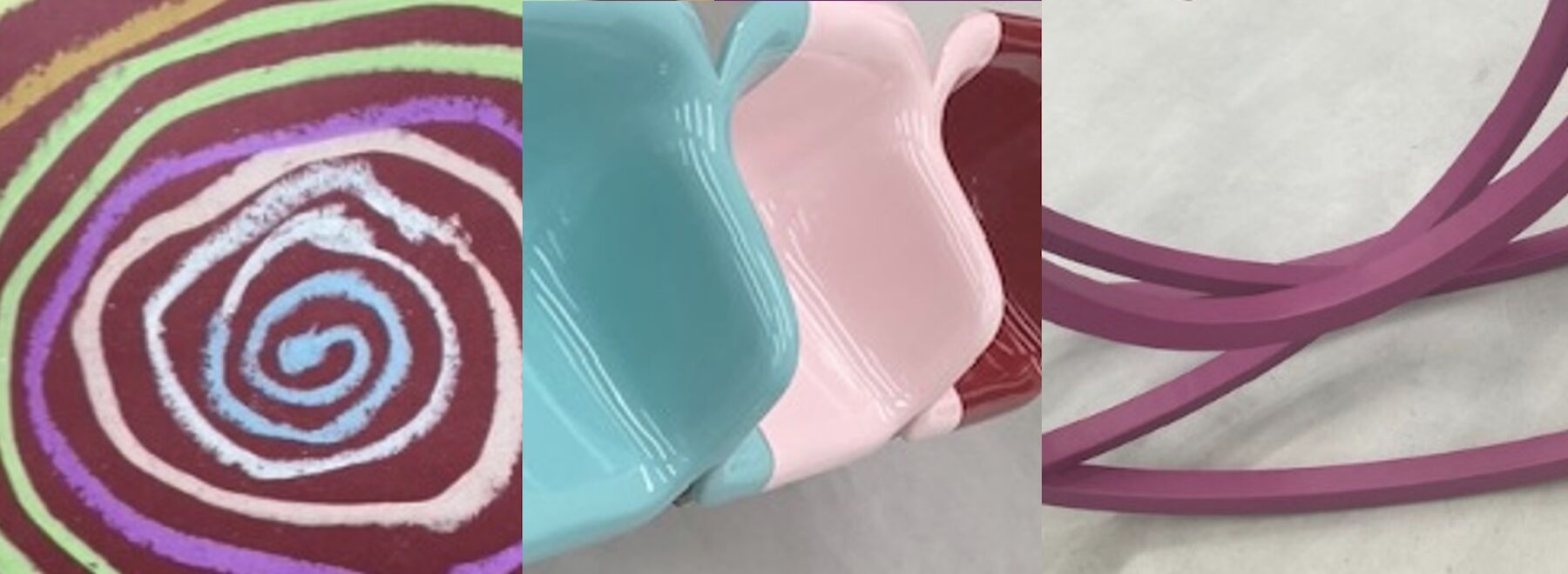 Dekorativbild: vernetzende lila Linien und Logo Forum Primar