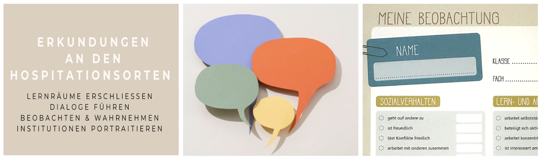 Dekorativbild: Sprechblasen, Beobachtungsbogen